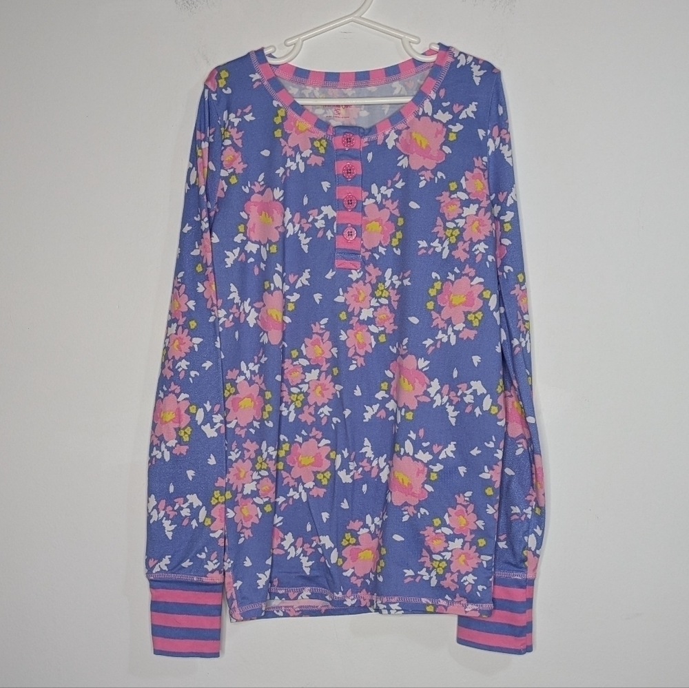 ✨3/$15 Matilda Jane pink blue floral pajama top 14